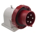 Scame EUREKA IP66 IP67 Red Wall Mount 3P+N+PE Right Angle Industrial Power Connector 32A 415V 247.3297