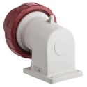 Scame EUREKA IP66 IP67 Red Wall Mount 3P+N+PE Right Angle Industrial Power Connector 32A 415V 247.3297