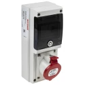 Scame Residual Current Device, Wall Mount 3P+N+PE Angled Connector 32A 415V DOMINO IP44 