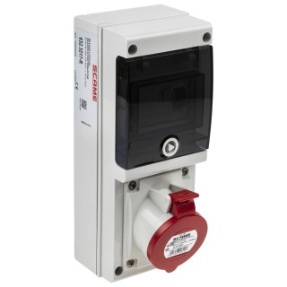 Scame Residual Current Device, Wall Mount 3P+N+PE Angled Connector 32A 415V DOMINO IP44 