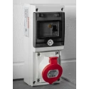 Scame Residual Current Device, Wall Mount 3P+N+PE Angled Connector 32A 415V DOMINO IP44 