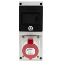 Scame Residual Current Device, Wall Mount 3P+N+PE Angled Connector 32A 415V DOMINO IP44 