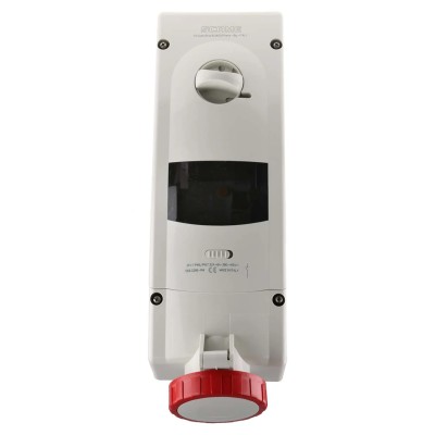 Scame ADVANCE 2 IP67 Red Wall Mount 3P+PE Angled Residual Current Device, 32A, 415V IP67