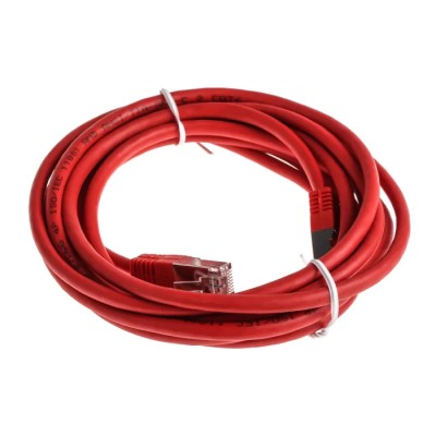 RS PRO Cat6 Ethernet Cable 3 m Red RJ45 Male to RJ45 Male S/FTP PVC 411-205