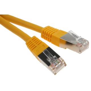 RS PRO Cat6 Terminated Shielded Screened Ethernet Cable, 2 m, Yellow PVC Cat6