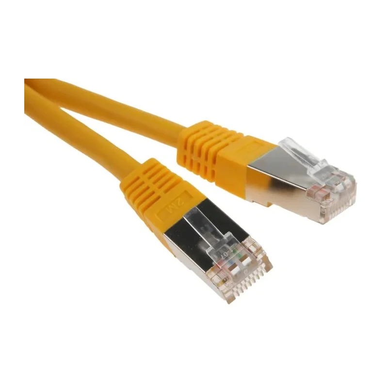 RS PRO Cat6 Terminated Shielded Screened Ethernet Cable, 2 m, Yellow PVC Cat6