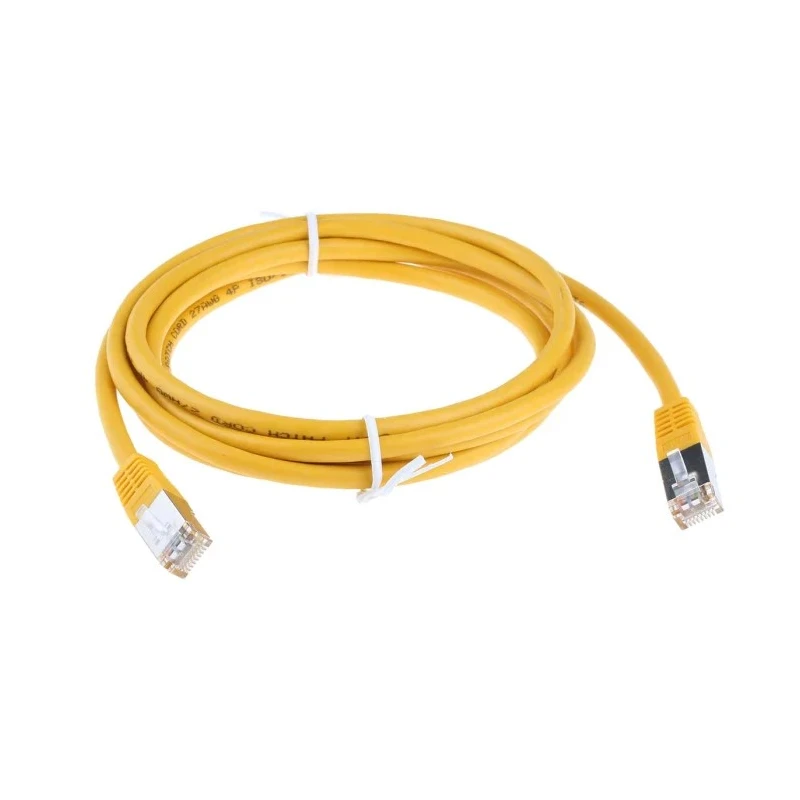 RS PRO Cat6 Terminated Shielded Screened Ethernet Cable, 2 m, Yellow PVC Cat6
