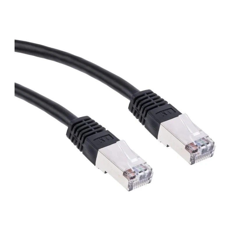 RS PRO Cat6 Ethernet Cable 1 m Black RJ45 Male to RJ45 Male S/FTP PVC 411-227
