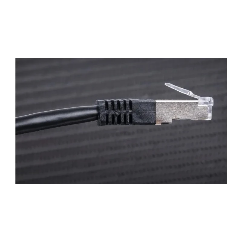RS PRO Cat6 Ethernet Cable 1 m Black RJ45 Male to RJ45 Male S/FTP PVC 411-227