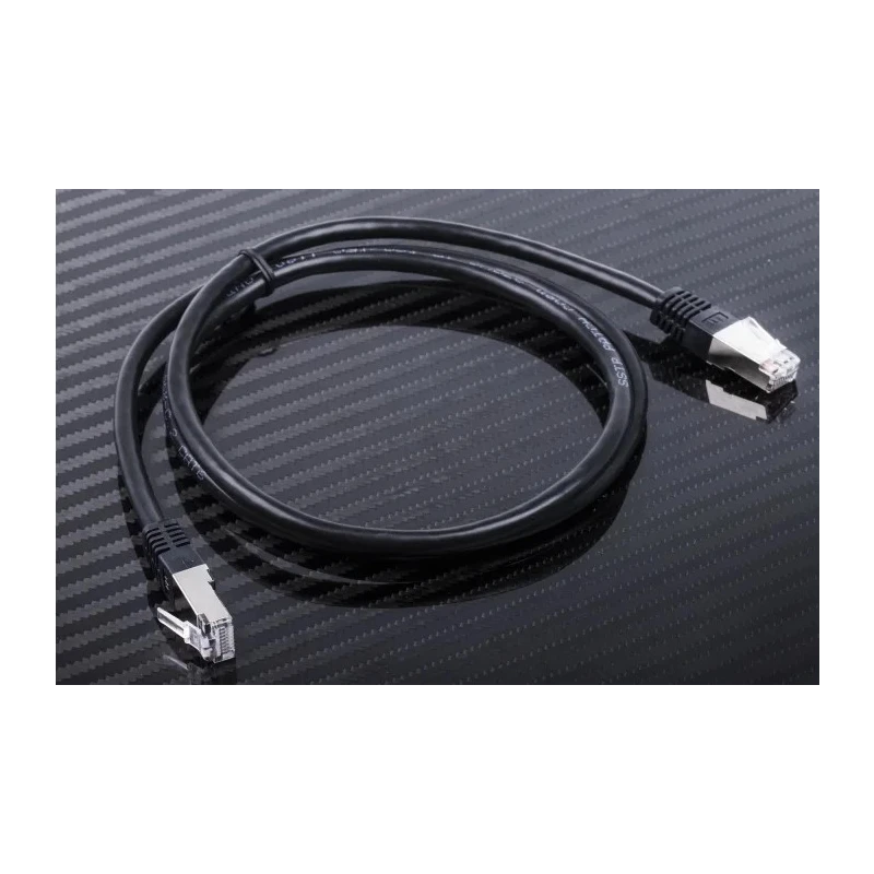 RS PRO Cat6 Ethernet Cable 1 m Black RJ45 Male to RJ45 Male S/FTP PVC 411-227