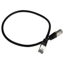 RS PRO Cat6 Ethernet Cable, 0.5 m, Black RJ45 Male to RJ45 Male, S/FTP PVC 411-384