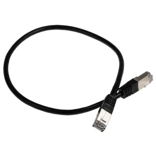 RS PRO Cat6 Ethernet Cable, 0.5 m, Black RJ45 Male to RJ45 Male, S/FTP PVC 411-384