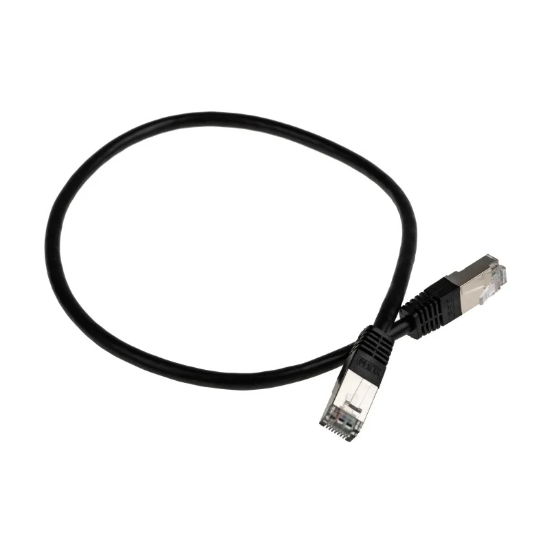 RS PRO Cat6 Ethernet Cable, 0.5 m, Black RJ45 Male to RJ45 Male, S/FTP PVC 411-384