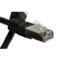 RS PRO Cat6 Ethernet Cable, 0.5 m, Black RJ45 Male to RJ45 Male, S/FTP PVC 411-384