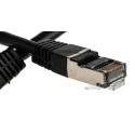 RS PRO Cat6 Ethernet Cable, 0.5 m, Black RJ45 Male to RJ45 Male, S/FTP PVC 411-384