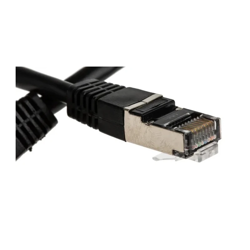 RS PRO Cat6 Ethernet Cable, 0.5 m, Black RJ45 Male to RJ45 Male, S/FTP PVC 411-384