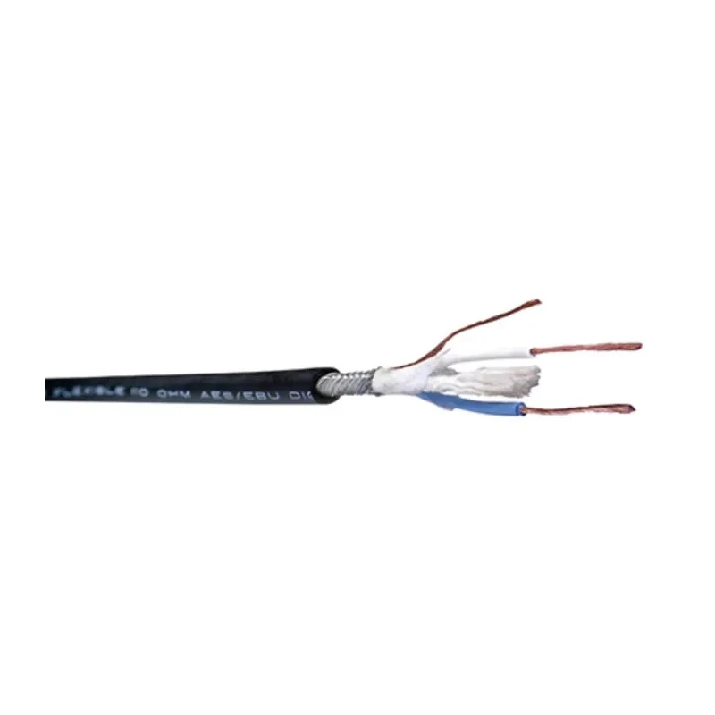 Belden 1800F Series Audio Cable 5.36 mm OD, 305 m Length, Black Jacket 1800F B591000