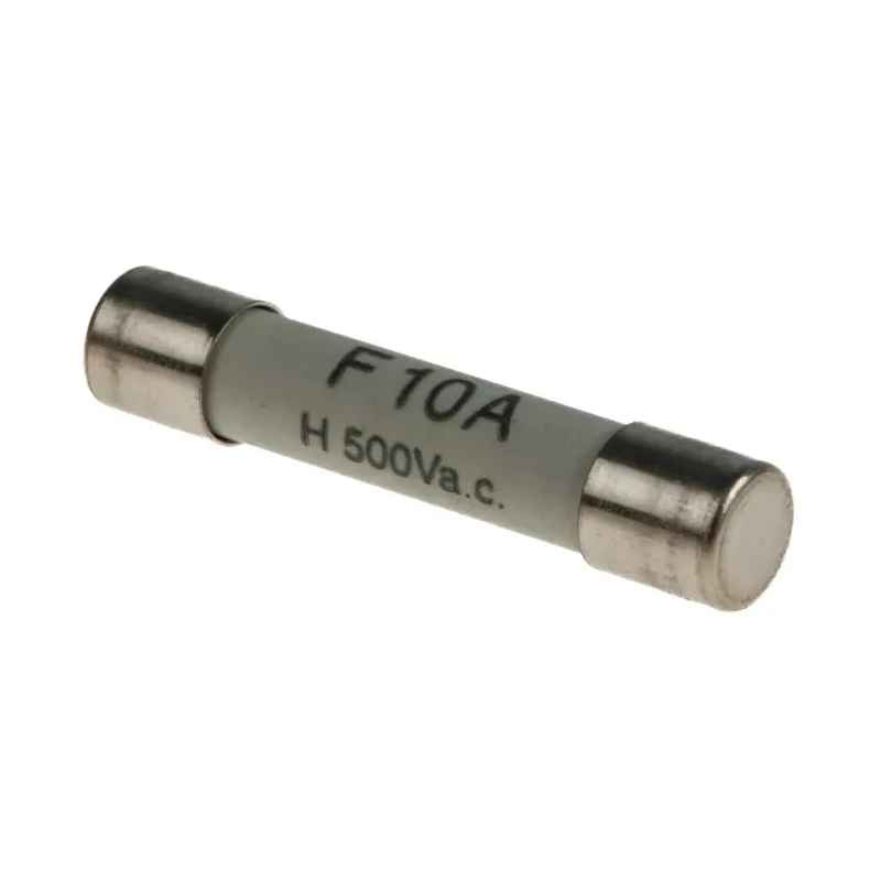 RS PRO 10A F Ceramic Cartridge Fuse 6.3 x 32 mm 500V AC Fast Acting 413-248