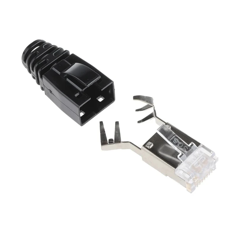Bel-Stewart SS-39 Series RJ45 Connector Male Cable Cat6a Shielded Straight 1 Port 8 Way 