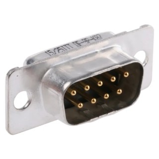 ITT Cannon D* 9 Way Straight Panel Mount D-Sub Connector Male 1200V 7.5A 121073-2040 D