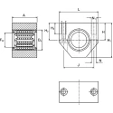 Ewellix Makers in Motion Linear Bearing Unit LUHR 12-2LS Aluminium Housing, 12mm Bore, 695N Dynamic Load LUHR 12-2LS