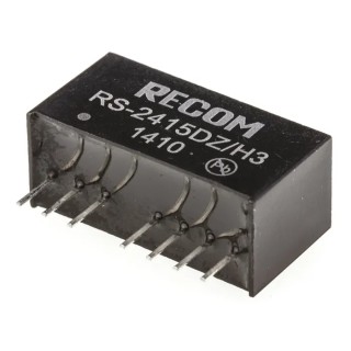 Recom DC/DC Converter Dual Output, 15V DC 67 mA, 36V DC Input, 9V Input, 2 W Power, SIP Package, Through Hole RS-2415DZ/H3