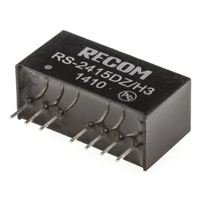 Recom DC/DC Converter Dual Output, 15V DC 67 mA, 36V DC Input, 9V Input, 2 W Power, SIP Package, Through Hole RS-2415DZ/H3