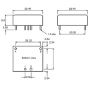 Recom DC/DC Converter 5V DC 3A 18-36V DC Input 15W Through Hole Mounting RP15