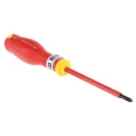 Facom Insulated Screwdriver with PH1 Tip, 100 mm Blade, VDE/1000V Approved, 210 mm Overall ATP1X100VE