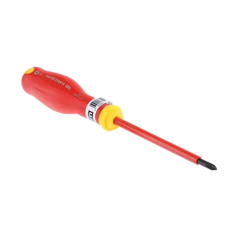 Facom Insulated Screwdriver with PH1 Tip, 100 mm Blade, VDE/1000V Approved, 210 mm Overall ATP1X100VE