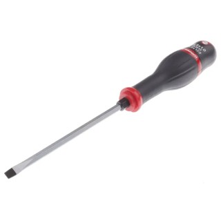 Facom Standard Slotted Screwdriver, Insulated, 125 mm Blade Length, 234 mm Overall Length ATWH5.5X125