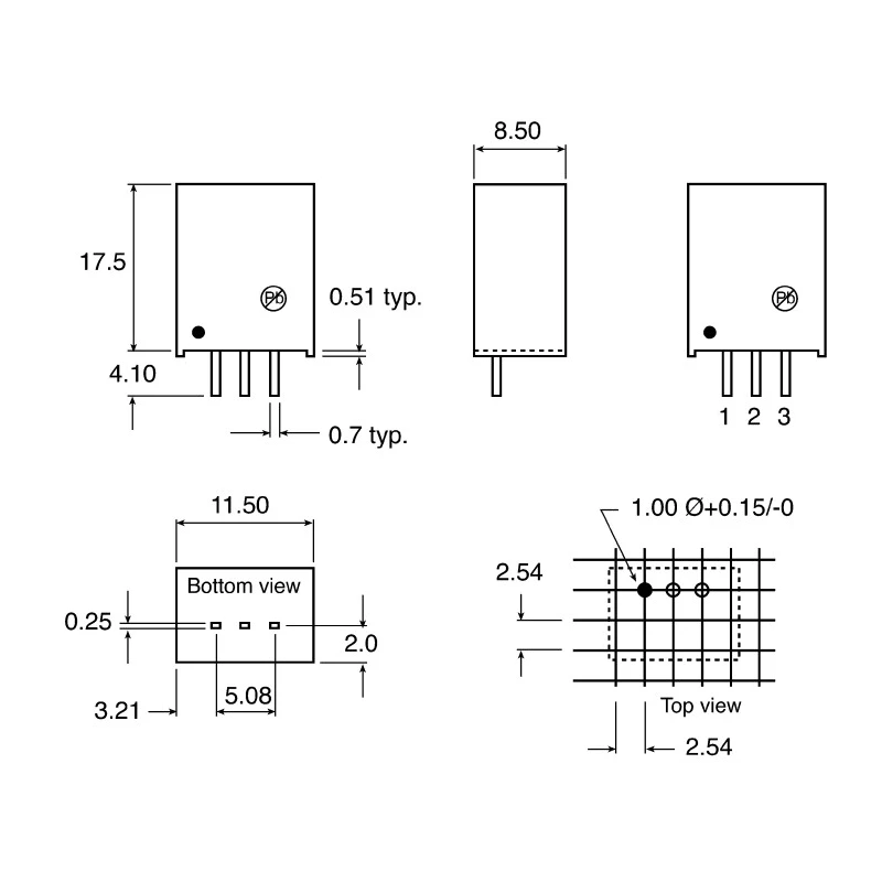 Recom Through Hole Switching Regulator 24V DC Output Voltage 72V DC Max Input, 300mA Output Current, 8W Power R-78HB24-0.3