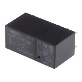 Omron Power Relay 24V dc Coil, 16A Switching Current, SPDT, PCB Mount G5RL-1-E-HR DC24