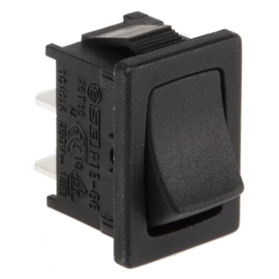 RS PRO SPST On-Off On-Off Rocker Switch Panel Nylon Housing 16A 28V DC 250V AC 419-732
