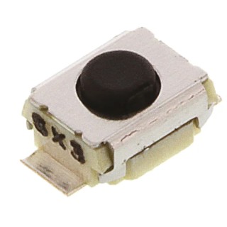 Omron IP40 Black Tactile Switch Tactile 2.5 mm SPST 50mA 24 V dc PCB B3U1000P