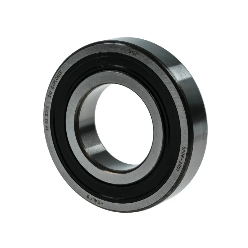 SKF Single-Row Deep Groove Ball Bearing, 40 mm ID, 80 mm OD, 18 mm Width, Sealed, Sheet Metal Cage 6208-2RS1