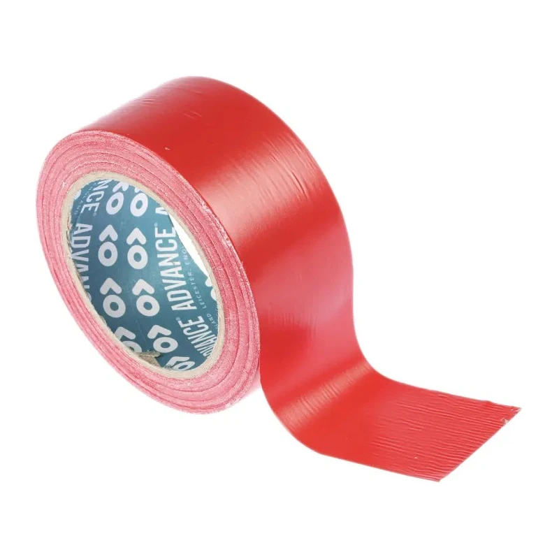 Advance Tapes Red Polyvinyl Chloride Hazard Tape 50mm x 33m 0.14mm Thickness AT8