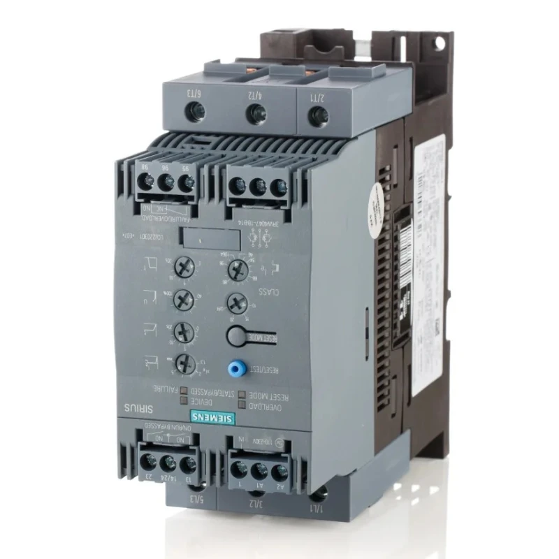 Siemens 3 Phase Soft Starter 480V AC, 55 kW Power Rating, Chassis Mount IP00 3RW4047-1BB14