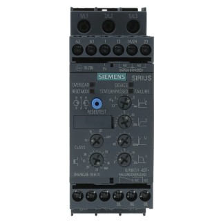 Siemens 3RW40 Soft Starter, 480V AC, 18.5 kW, 3 Phase, IP20, Chassis Mount 3RW4028-1BB14
