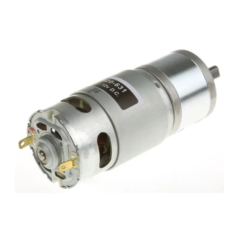 RS PRO Brushed Geared DC Geared Motor 12V DC 41.3 W 1750 rpm 29 Ncm 8 mm Shaft Diameter 420-631