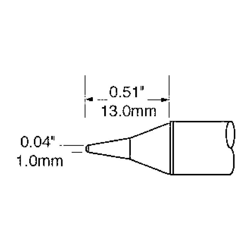 Metcal Soldering Iron Tip 1 mm Conical 13 mm Length for MFR-1120, PS-900, PS-HC3 & MFR-H2-ST Hand-pieces SFV-CNL10