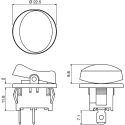 RS PRO SPST Latching On-None-On Rocker Switch Panel Nylon Housing 10A, IP66 Rated 419-760