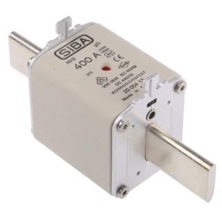 SIBA 400A Centred Tag Fuse NH2 500V ac 20-004-13/400A