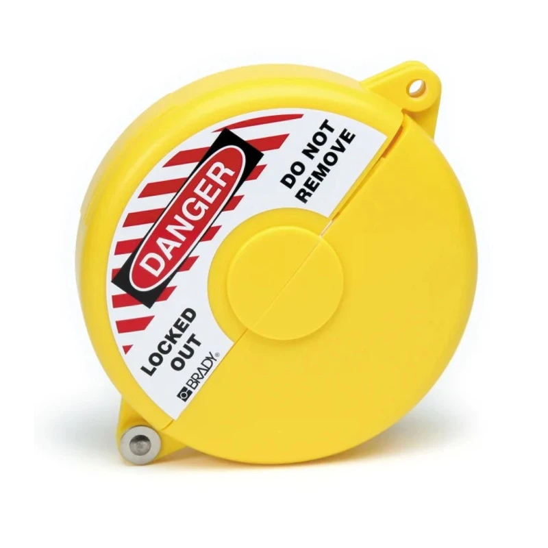 Brady Yellow 1-Lock Polypropylene Gate Valve Lockout with 9.53 mm Shackle Diameter GATE VALVE LOCKOUTS GVLO 5-6.5 YELLOW
