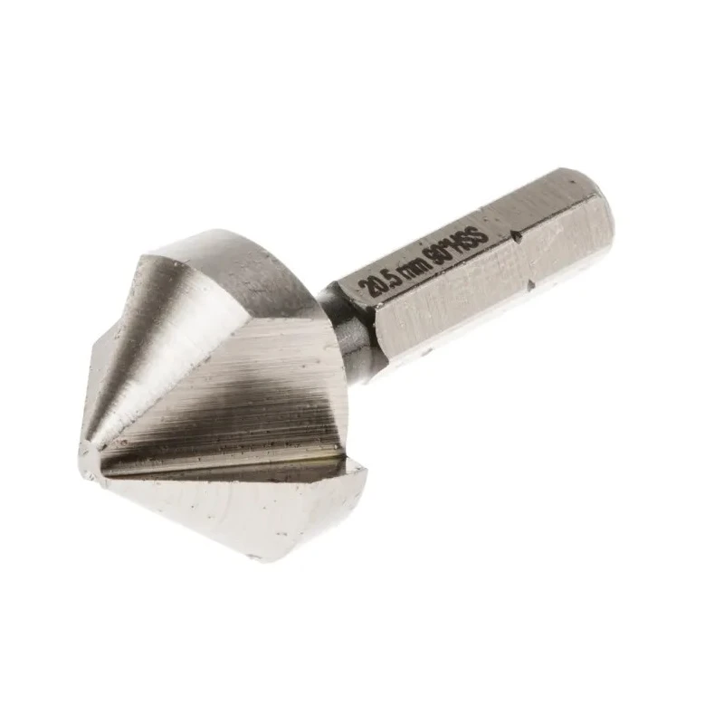 RS PRO High Speed Steel Countersink Drill Bit 20.5 mm Head Diameter, 3 Flutes, 90° Angle, 43 mm Length 423-822
