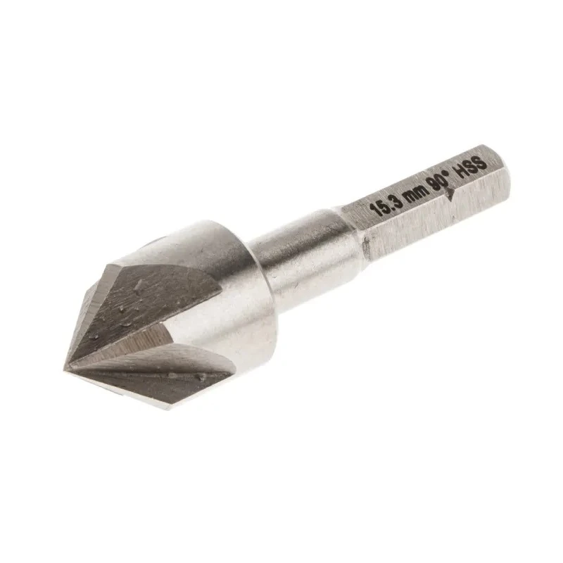 RS PRO High Speed Steel Drill Bit 15.3 mm Head Diameter, 5 Flutes, 90° Countersink Angle, 32 mm Overall Length 423-838
