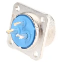 Jaeger Circular Connector 3 Contacts Panel Mount Socket Male IP50, IP54 0383 510 06