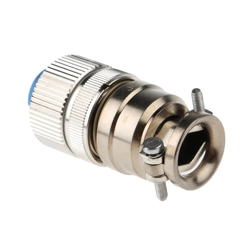 Jaeger Industrial Circular Connector 6 Contacts Cable Mount Male Silver Plated IP65 Metal Housing 15A 5324 130 06