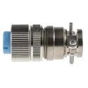 Jaeger Industrial Circular Connector 6 Contacts Cable Mount Male Silver Plated IP65 Metal Housing 15A 5324 130 06
