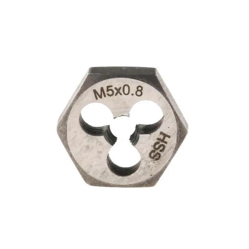 RS PRO High Speed Steel Die Nut M5 Thread Size, Thickness 0.25in, Hex Size 18.03 mm 424-235